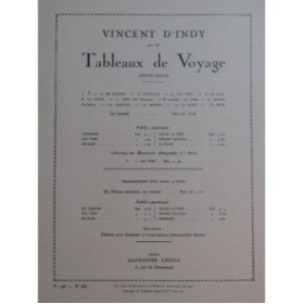 D'INDY Vincent Tableaux de Voyage Halte au Soir Piano 4 mains 1921