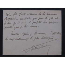 LÜTGEN Paul Lettre Autographe Signée 1903