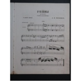 WEKERLIN J. B. D'Kiächle Les Beignets Piano 4 mains ca1873