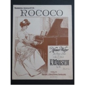 WAHLSTEDT Karl Rococo Piano ca1900