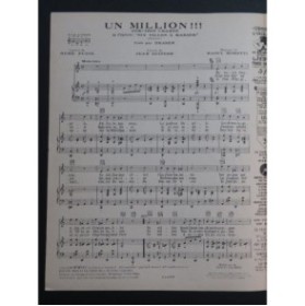 MORETTI Raoul Un Million !!! Chant Piano 1930