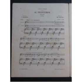 GOUNOD Charles Au Printemps Chant Piano ca1900