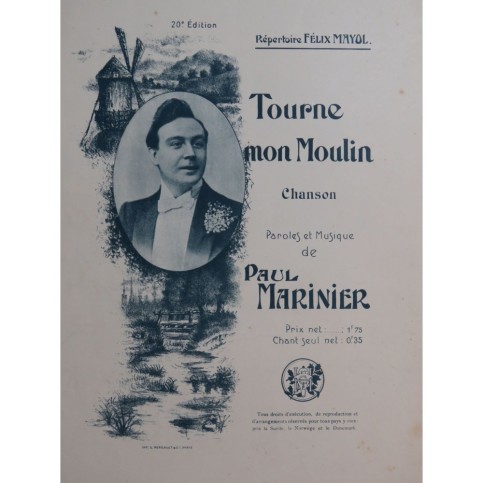 MARINIER Paul Tourne mon Moulin Chant Piano