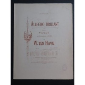 TEN HAVE W. Allegro Brillant Violon Piano