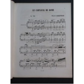 GODEFROID Félix Le Carnaval de Rome Piano ca1880