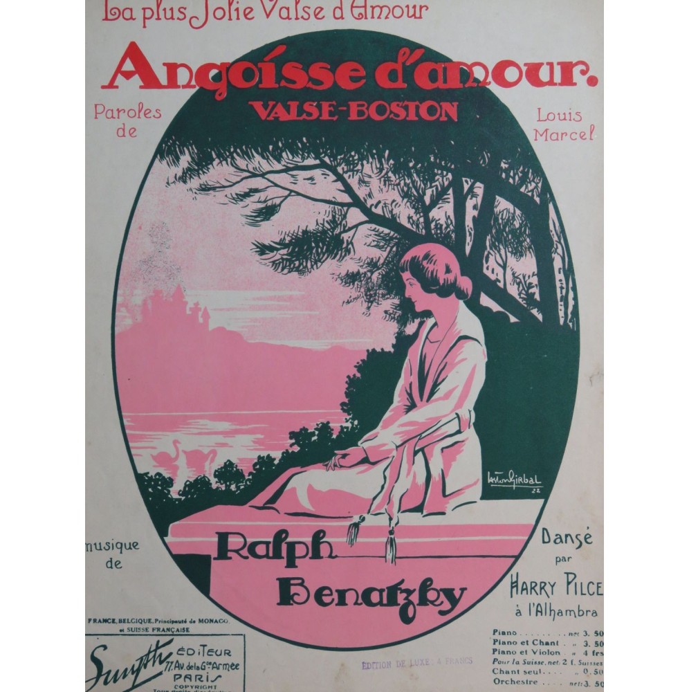 BENATZKY Ralph Angoisse d'Amour Piano 1921