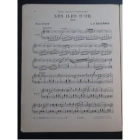 DESORMES L. C. Les Iles d'Or Piano