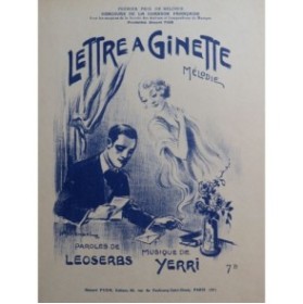 YERRI Lettre à Ginette Chant Piano ca1935