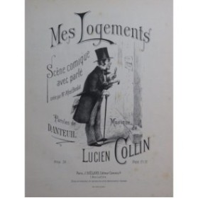 COLLIN Lucien Mes Logements Chant Piano ca1880