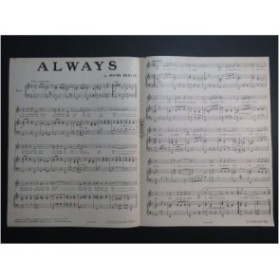 BERLIN Irving Always Chant Piano 1927
