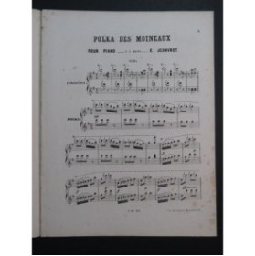 JEANVROT Élodie Polka des Moineaux Piano 4 mains ca1870