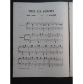 JEANVROT Élodie Polka des Moineaux Piano 4 mains ca1870