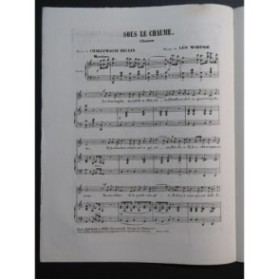 MARESSE Léo Sous le Chaume Chant Piano ca1892