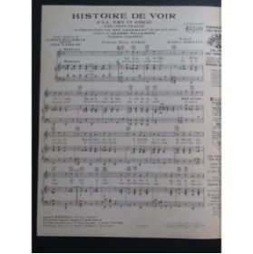 MORETTI Raoul Histoire de voir Chant Piano 1932