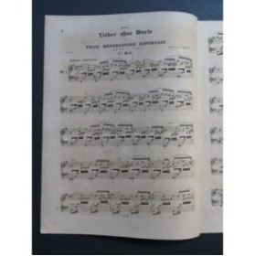 MENDELSSOHN Lieder ohne Worte op 62 6 Pièces Piano 1844