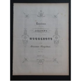 MEYERBEER G. Rondeau Huguenots Piano ca1850