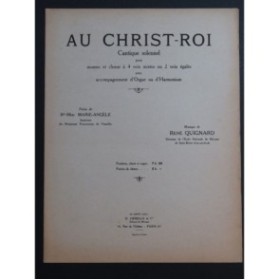 QUIGNARD René Au Christ-Roi Chant Orgue ou Harmonium