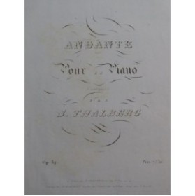 THALBERG S. Andante op 32 Piano ca1833