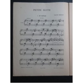 DEBUSSY Claude Petite Suite No 1 En Bateau Piano 4 mains 1951