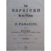 PAGANINI Niccolo Capricen 24 Caprices op 1 Violon ca1854