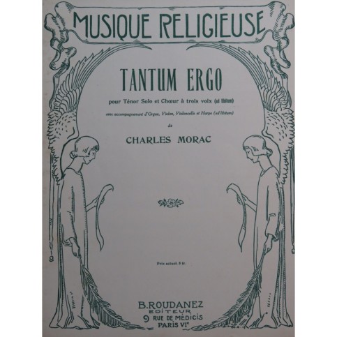 MORAC Charles Tantum Ergo Chant Orgue Harpe Violon Violoncelle