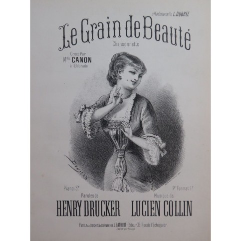 COLLIN Lucien Le Grain de Beauté Chant Piano ca1880