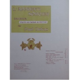 DUKAS Paul L'apprenti Sorcier Piano 1939