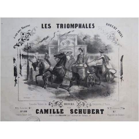 SCHUBERT Camille Les Triomphales Piano ca1845