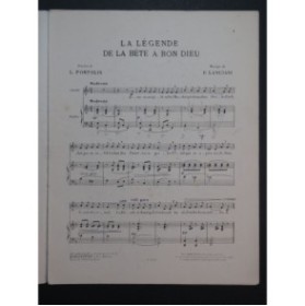 LANCIANI P. La Légende de la Bête à Bon Dieu Chant Piano
