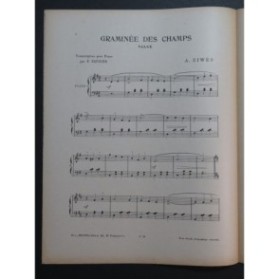 ZIWÈS A. Graminée des Champs Piano 1945
