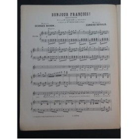 GÉRALD Edmond Bonjour François Chant Piano ca1880