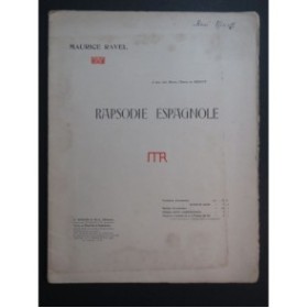 RAVEL Maurice Rapsodie Espagnole Piano 4 mains
