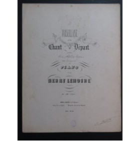ROUGET DE LISLE La Marseillaise Chant Piano ca1850