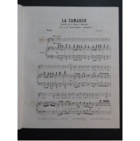 LECOCQ Charles La Camargo No 10 Chant Piano 1879