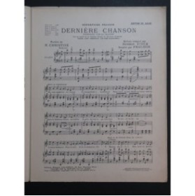 FINCK Herman FRAGSON Dernière Chanson Chant Piano 1911