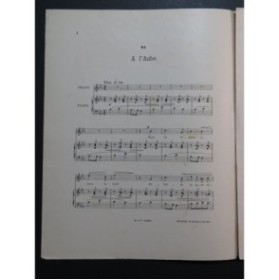 WIDOR Ch. M. A L'Aube Chant Piano 1902