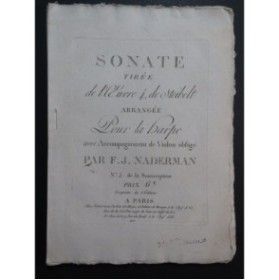 STEIBELT Daniel Sonate tirée de l'op 4 Harpe Violon ca1798