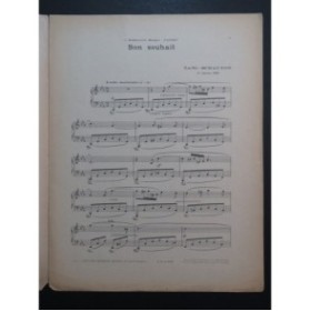 TANG-SCHAUYON Bon Souhait Dédicace Piano 1930