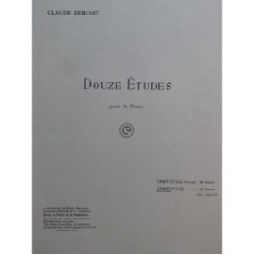 DEBUSSY Claude Douze Études Livre 2 Piano 1916