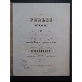 ROSELLEN Henri Mathilde di Sabran Rossini Piano 4 mains ca1840