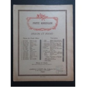 GRANADOS Enrique Danse Espagnole Violon Piano 1915