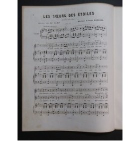 BORDÈSE Luigi Les Sœurs des Étoiles Chant Piano ca1860