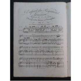 DE BEAUPLAN Amédée L'Enfant du Régiment Chant Piano ca1820