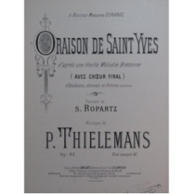 THIELEMANS P. Oraison de Saint Yves Chant Piano