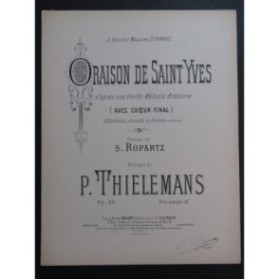THIELEMANS P. Oraison de Saint Yves Chant Piano