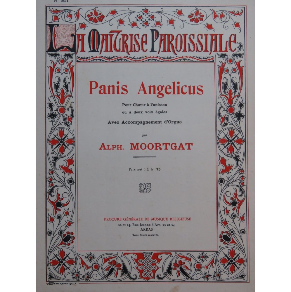 MOORTGAT Alphonse Panis Angelicus Chant Orgue