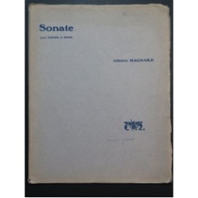 MAGNARD Albéric Sonate op 13 Piano Violon 1903