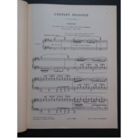 DEBUSSY Claude L'Enfant Prodigue Opéra Chant Piano 1908