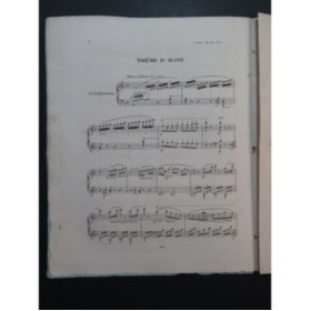 HERZ Henri Bagatelle op 85 No 3 Thème d'Aline Piano ca1835