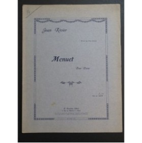 RIVIER Jean Menuet Piano